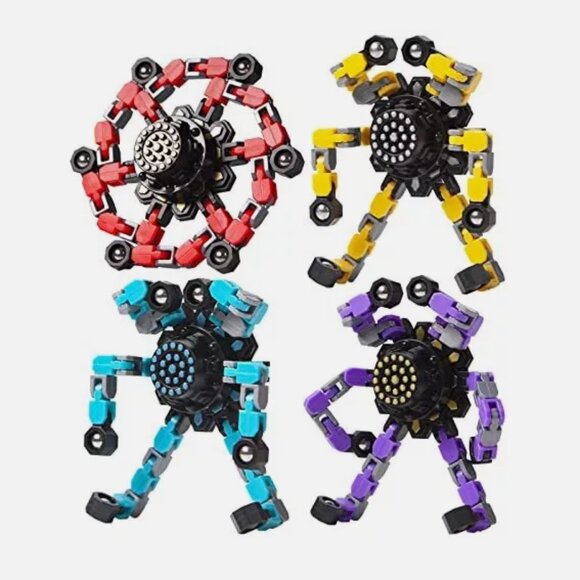 4 Transformable Fidget Spinners for Kids and Adults Stress Relief Sensory Toy - Picture 1 of 8